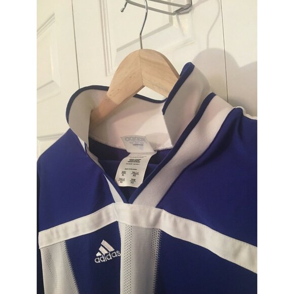Adidas Fc Dallas Blue And White Stripe MLS Jersey Men’s Sz XL No 18‎ NovaFC.org - Picture 7 of 8